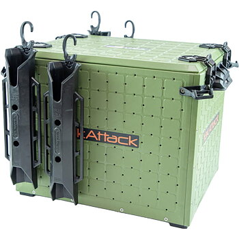 Yakattack BlackPak Pro, 13 x 16 x 13, Green, Includes lid and 4 rod holders