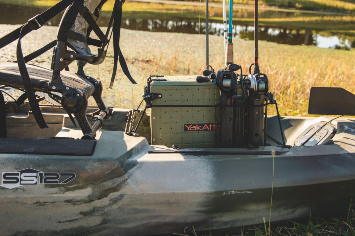 Yakattack BlackPak Pro, 13 x 16 x 13, Green, Includes lid and 4 rod holders - 3