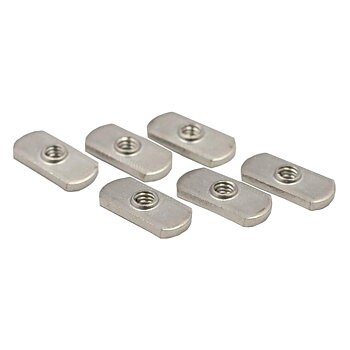 Yakattack Track Nut, 1/2inch wide, 1/4-20 threads, 18-8 SS, 6 pack