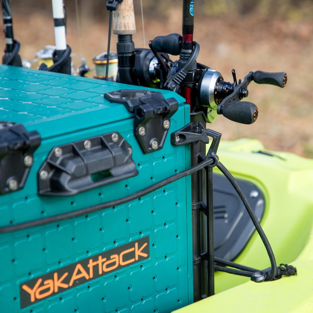 Yakattack BlackPak Pro, 13 x 16 x 13, Emerald Green, Includes lid and 4 rod holders (limited edition) - 4