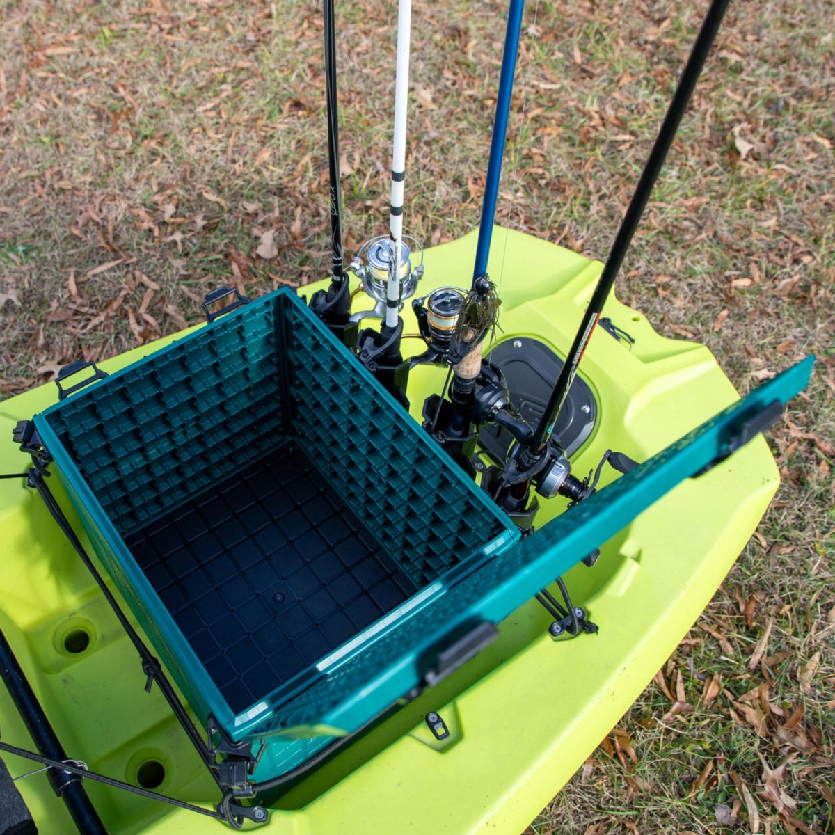 Yakattack BlackPak Pro, 13 x 16 x 13, Emerald Green, Includes lid and 4 rod holders (limited edition) - 6
