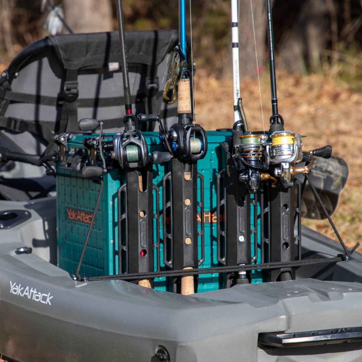 Yakattack BlackPak Pro, 13 x 16 x 13, Emerald Green, Includes lid and 4 rod holders (limited edition) - 9