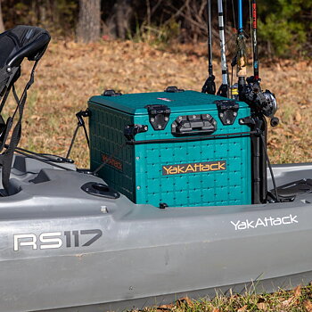 Yakattack BlackPak Pro, 13 x 16 x 13, Emerald Green, Includes lid and 4 rod holders (limited edition)