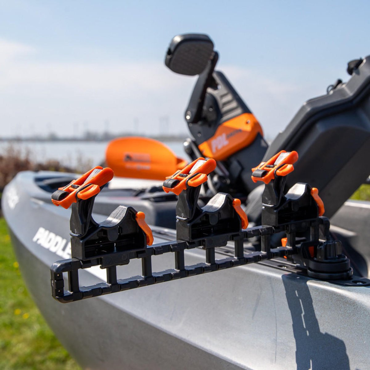 Yakattack SideStage Rod Rack - Store 3 rods on the side of your kayak or boat - 20