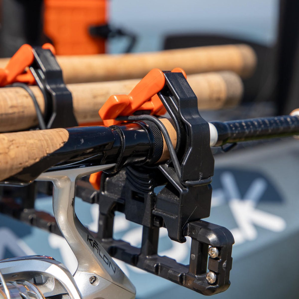Yakattack SideStage Rod Rack - Store 3 rods on the side of your kayak or boat - 4