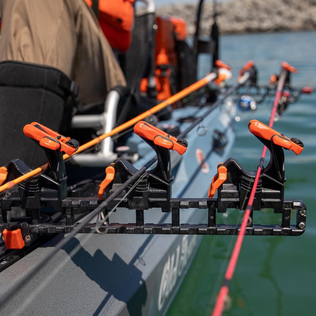 Yakattack SideStage Rod Rack - Store 3 rods on the side of your kayak or boat - 5