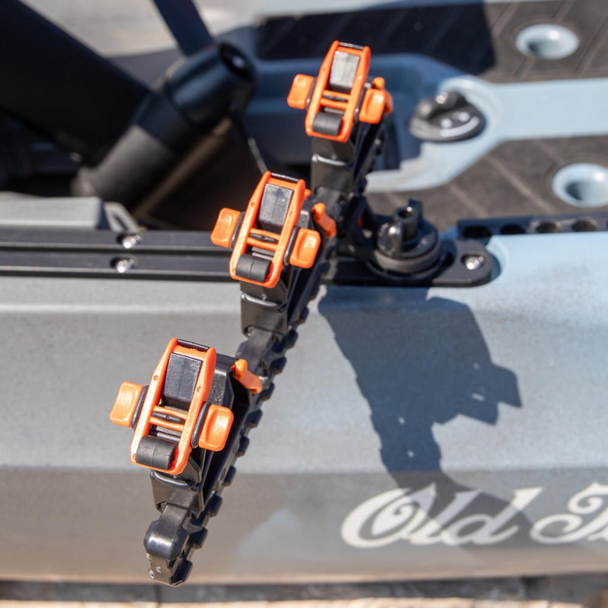 Yakattack SideStage Rod Rack - Store 3 rods on the side of your kayak or boat - 8