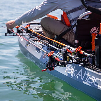 Yakattack SideStage Rod Rack - Store 3 rods on the side of your kayak or boat