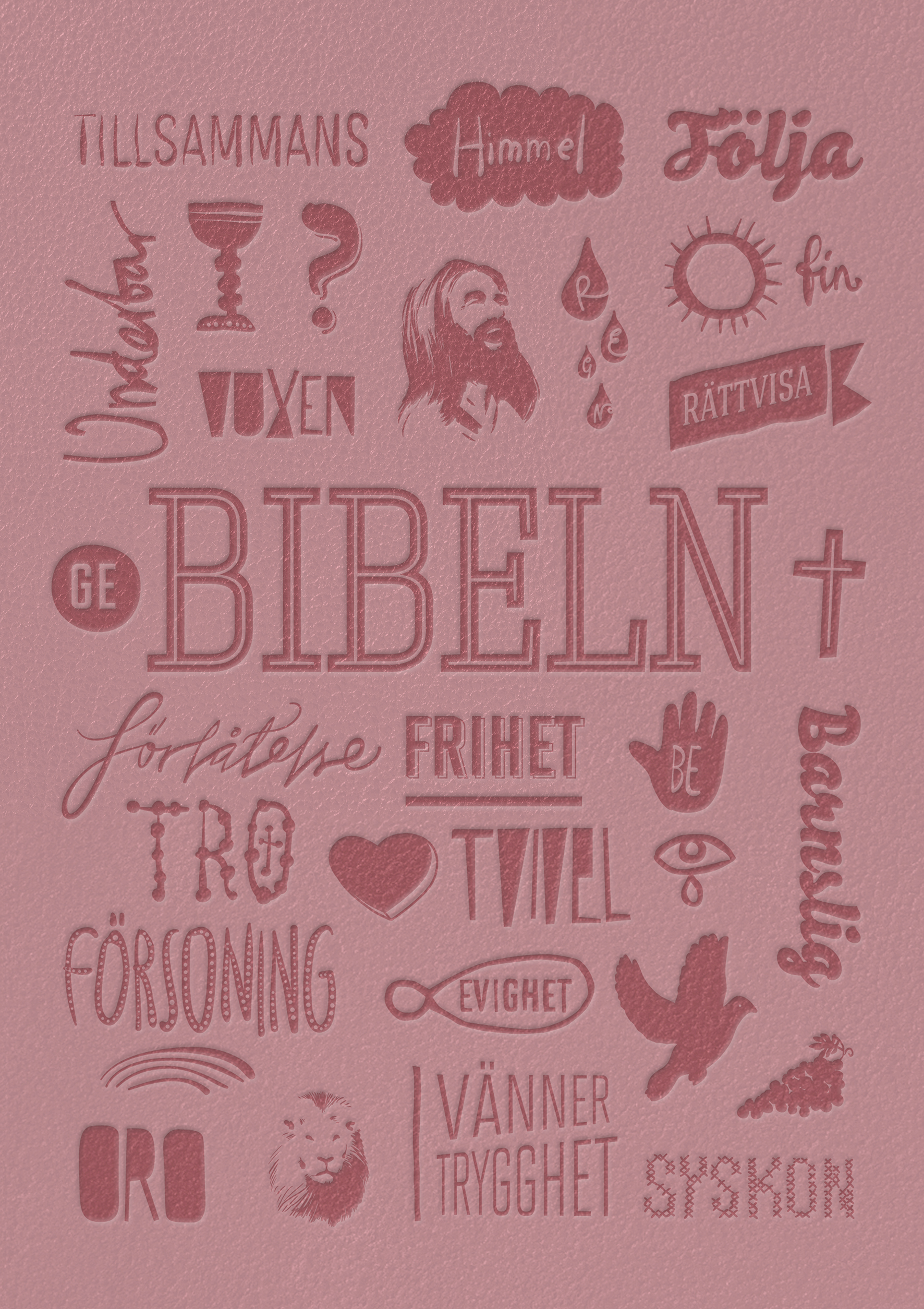 Folkbibeln 2015 – Slimline Rosa Konfirmandbibeln
