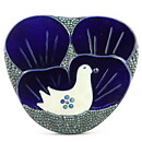 シルヴィア・レウショヴィウス  青い鳥の陶板   Wall Plaque   1970年代 (2)
