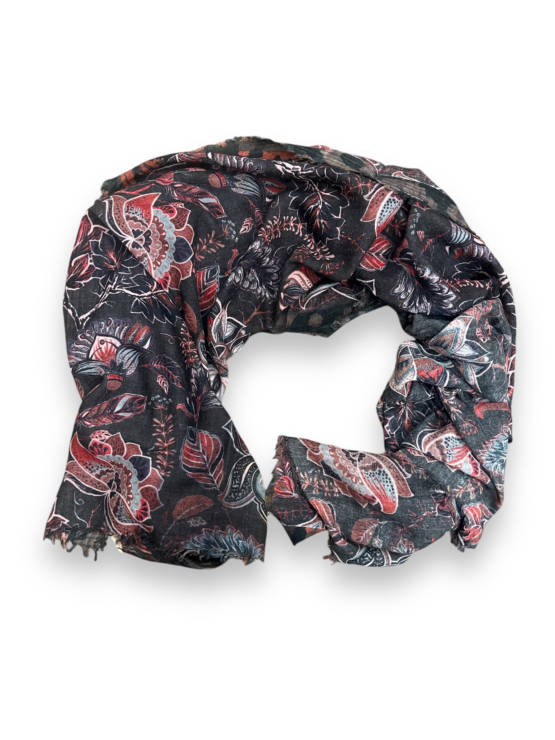 CasaComo, wool shawl,  botanic - 2