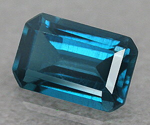 0,68 ct de topacio azul Londres natural suelto de talla octogonal muy bonito
