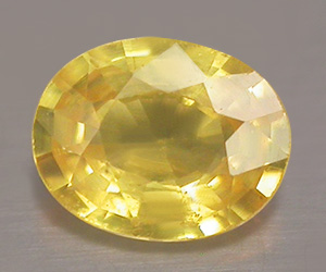 0.33 ct vacker oval naturlig gul safir ädelsten - 3