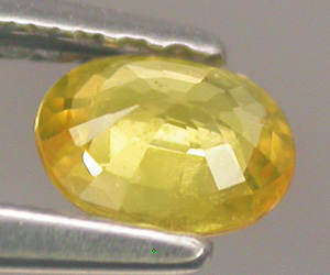 0.33 ct vacker oval naturlig gul safir ädelsten - 2
