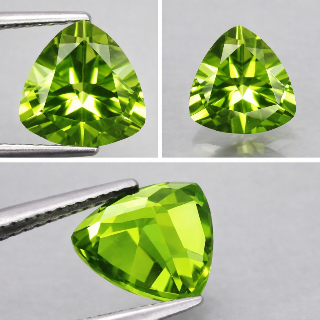 Piedra preciosa de peridoto genuino de alta calidad de lujo de 2,07 ct