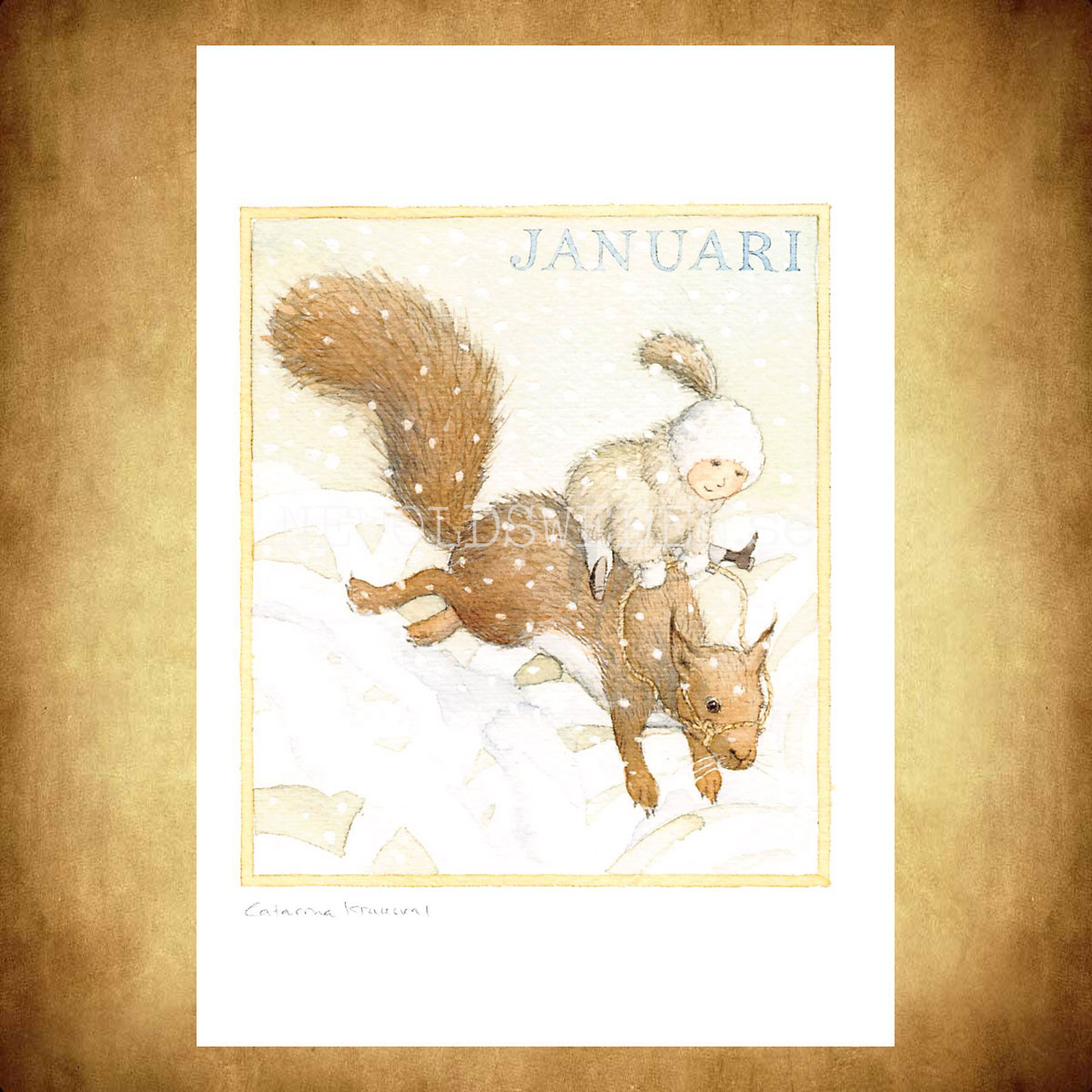 Januari Månadsbild Catarina Krusvaal  - 14.8 x 21 cm - LOG - 2