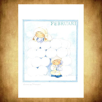 Februari Månadsbild Catarina Krusval  - 14.8 x 21 cm - LOG