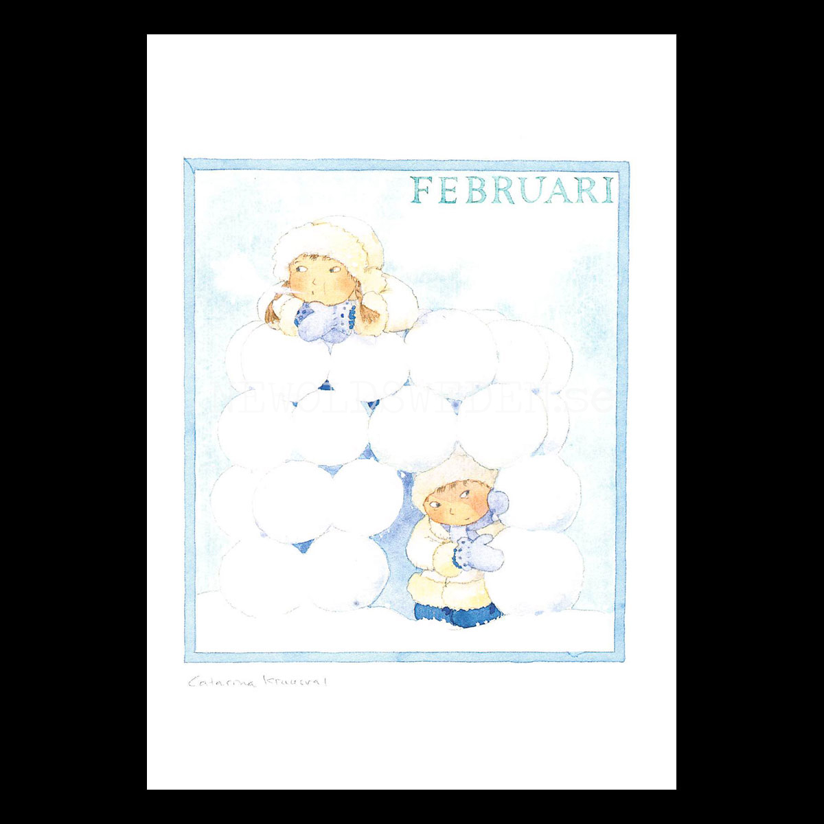 Februari Månadsbild Catarina Krusvaal  - 14.8 x 21 cm - LOG