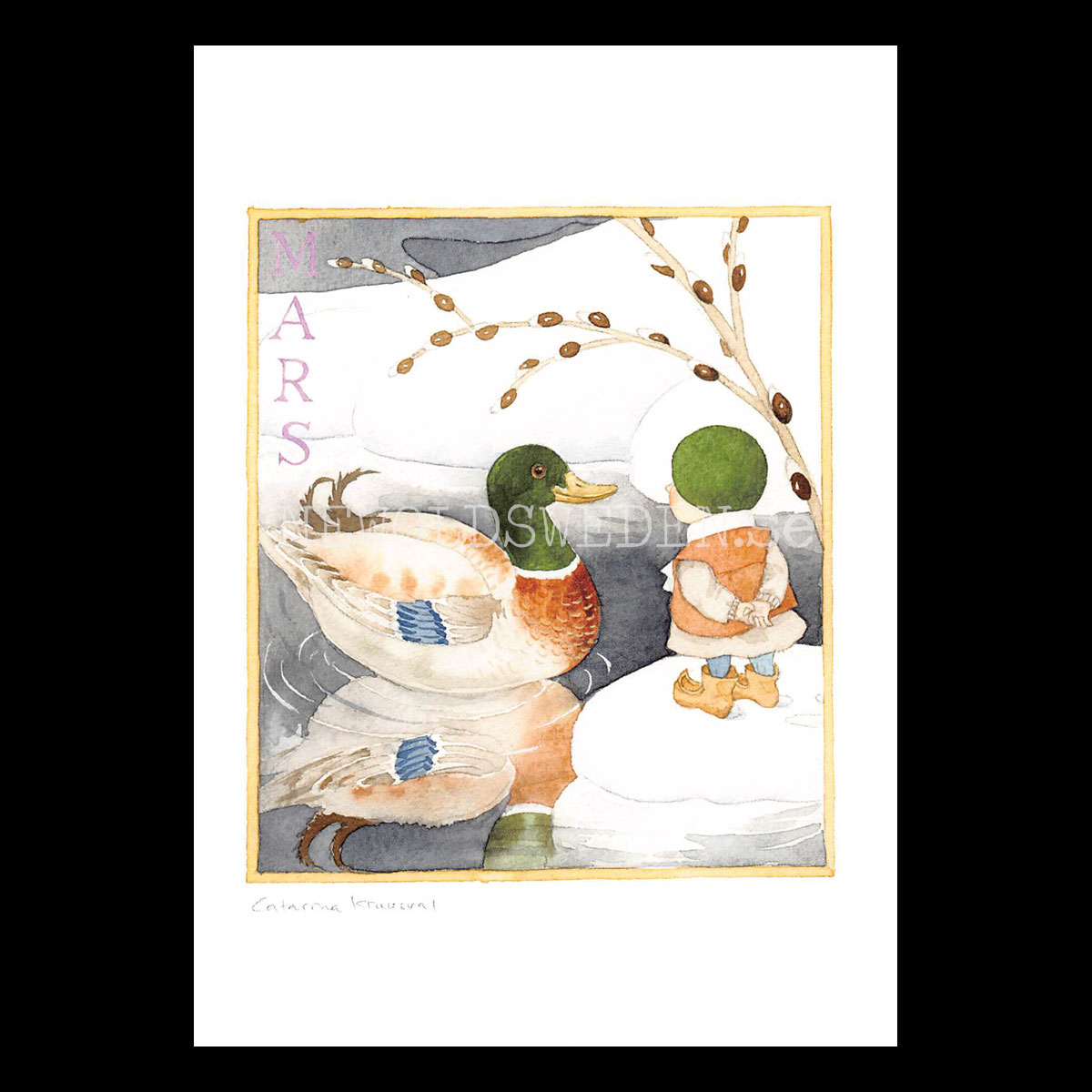 Mars Månadsbild Catarina Krusval  - 14.8 x 21 cm - LOG