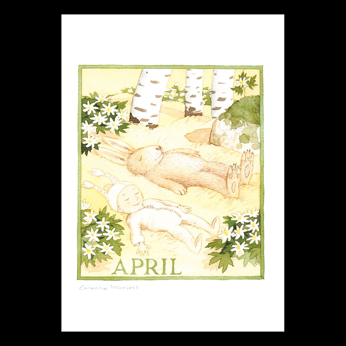 April Månadsbild Catarina Krusvaal  - 14.8 x 21 cm - LOG