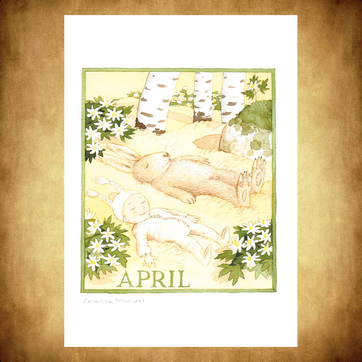 April Månadsbild Catarina Krusvaal  - 14.8 x 21 cm - LOG - 2