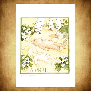 April Månadsbild Catarina Krusval  - 14.8 x 21 cm - LOG