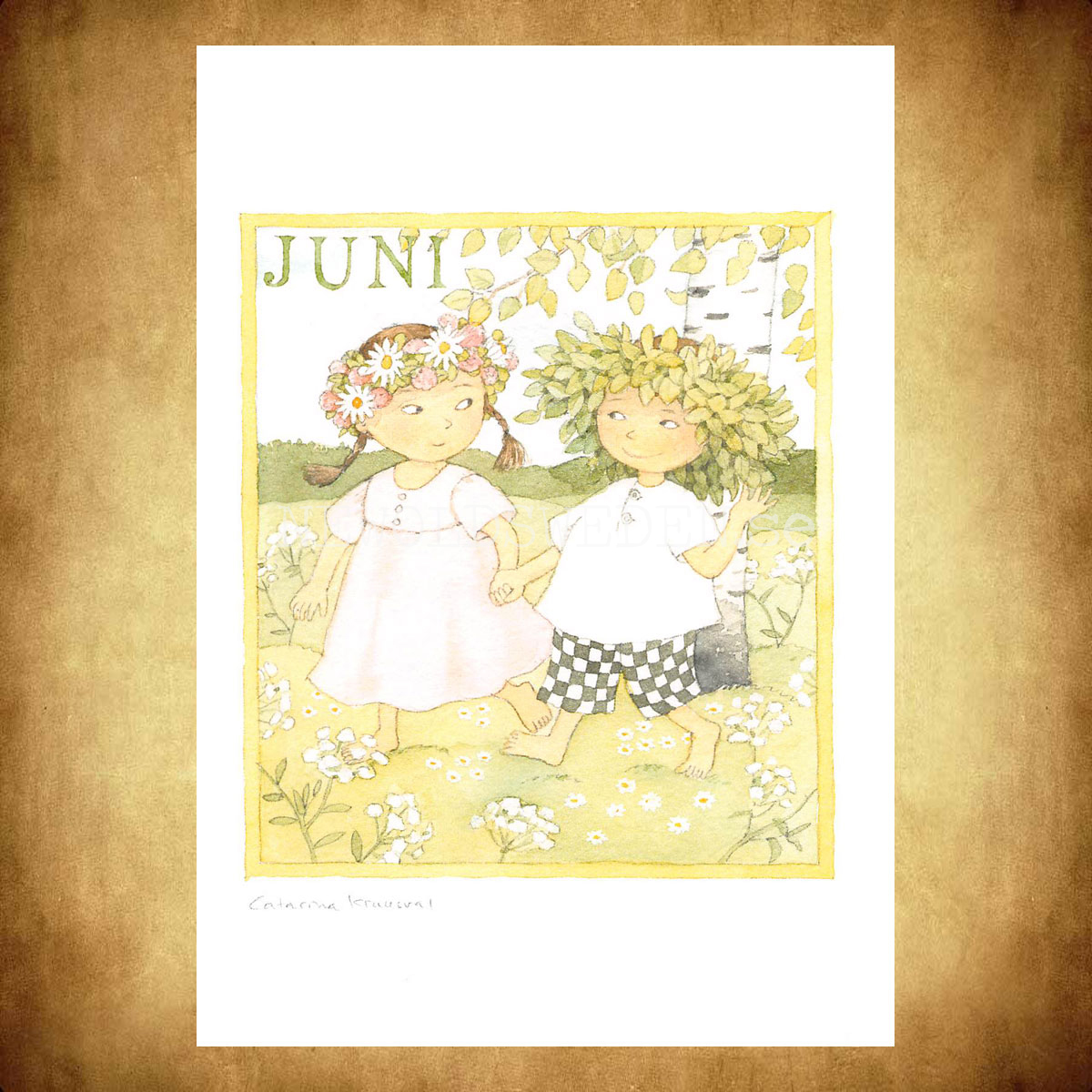 Juni Månadsbild Catarina Kruusval  - 14.8 x 21 cm - LOG - 2
