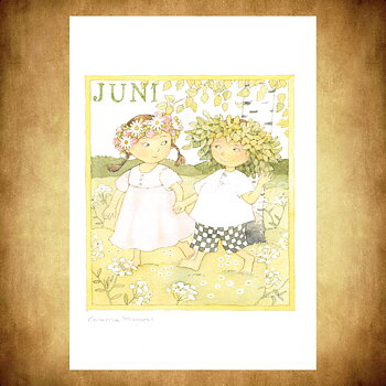 Juni Månadsbild Catarina Kruusval  - 14.8 x 21 cm - LOG