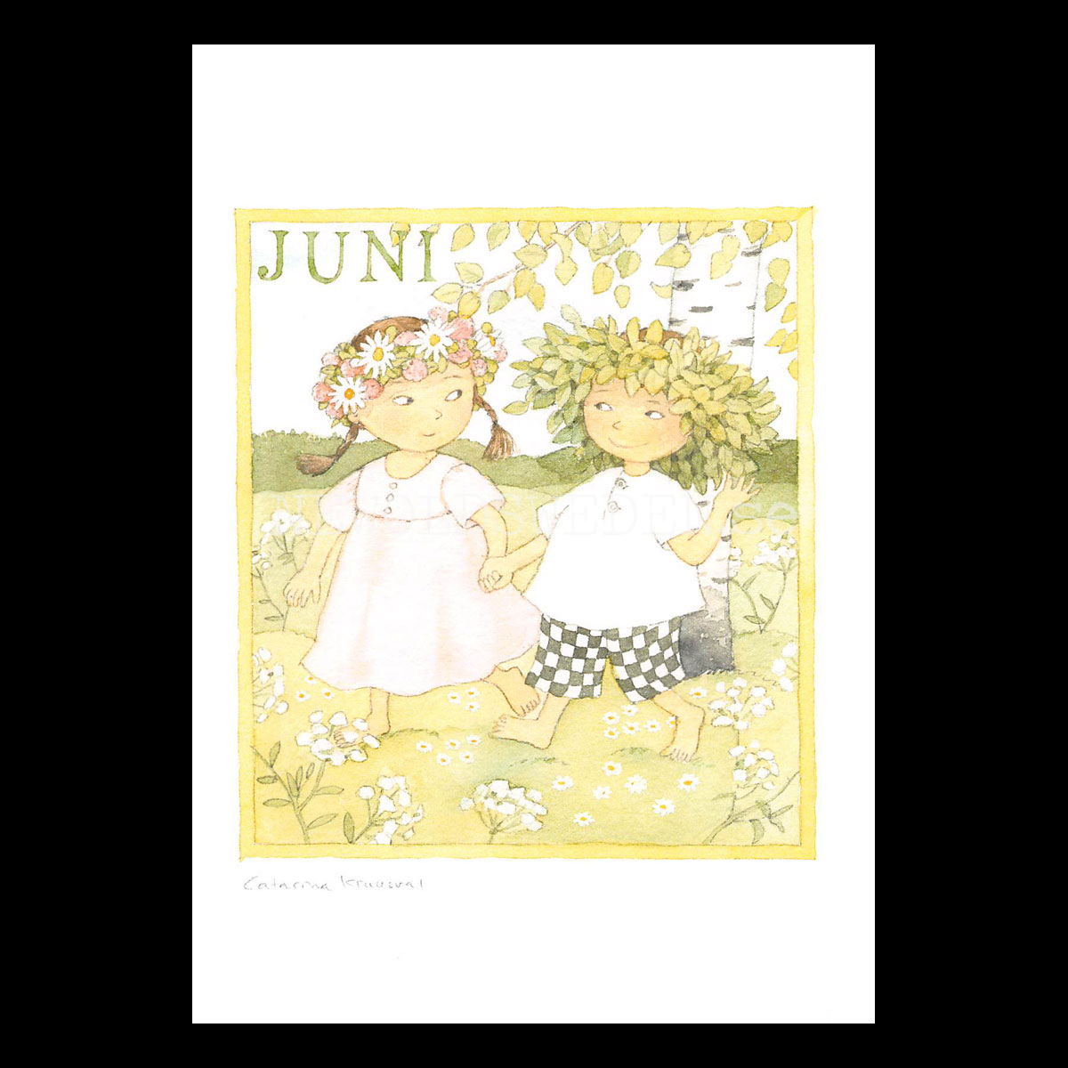 Juni Månadsbild Catarina Kruusval  - 14.8 x 21 cm - LOG