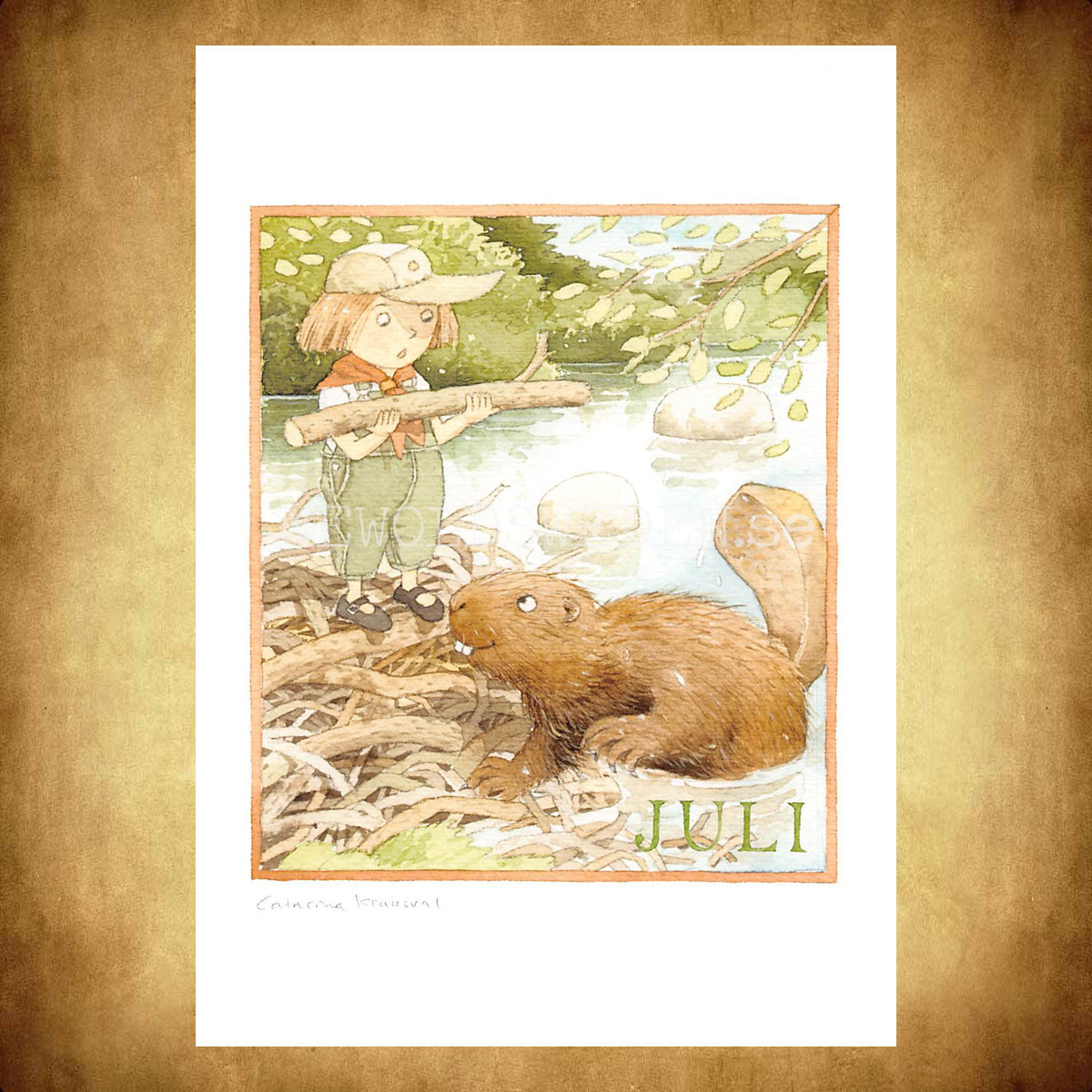 Juli Månadsbild Catarina Kruusval  - 14.8 x 21 cm - LOG - 2