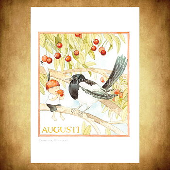 Augusti Månadsbild Catarina Kruusval - 14.8 x 21 cm - LOG