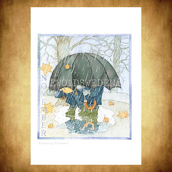 November Månadsbild Catarina Kruusval  - 14.8 x 21 cm - LOG