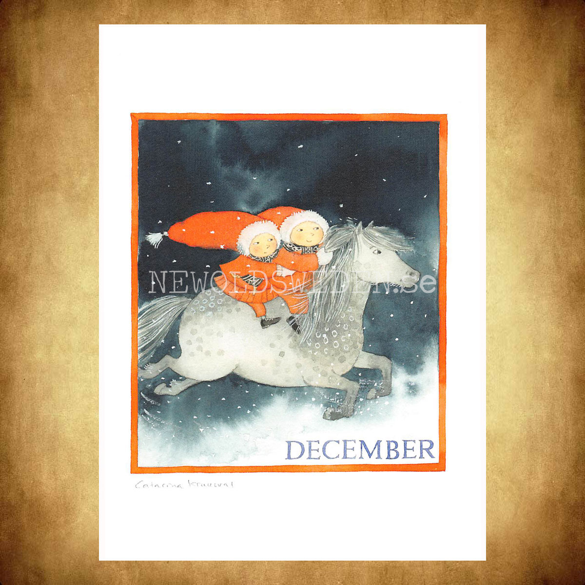 December Månadsbild Catarina Kruusval  - 14.8 x 21 cm - LOG - 2