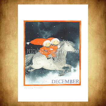 December Månadsbild Catarina Kruusval  - 14.8 x 21 cm - LOG