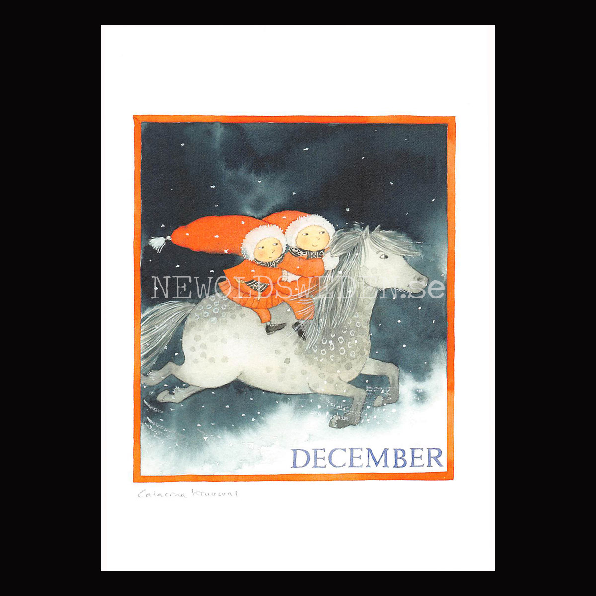 December Månadsbild Catarina Kruusval  - 14.8 x 21 cm - LOG