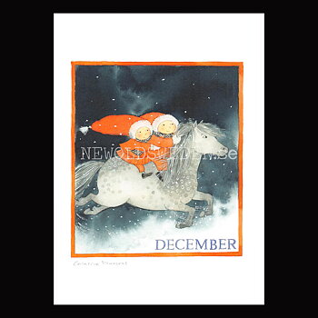 December Månadsbild Catarina Kruusval  - 14.8 x 21 cm - LOG