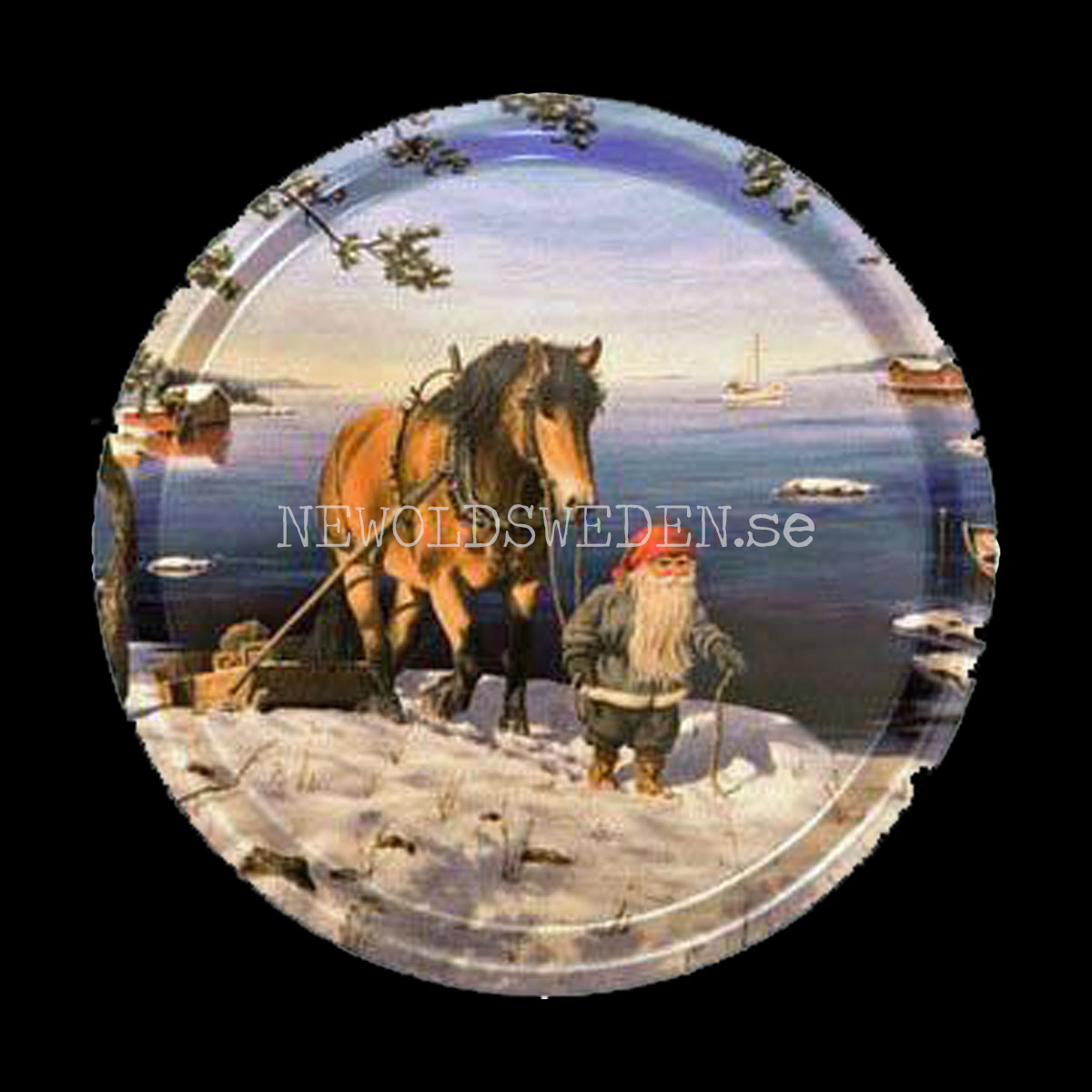 Hem till stugan Bricka 31 cm Jan Bergerlind
