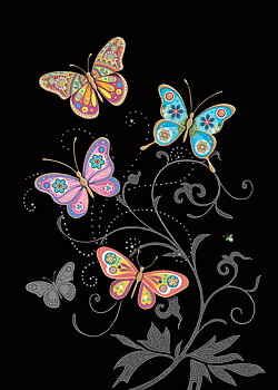 Bug Art : Butterfly Display - Kort med kuvert 