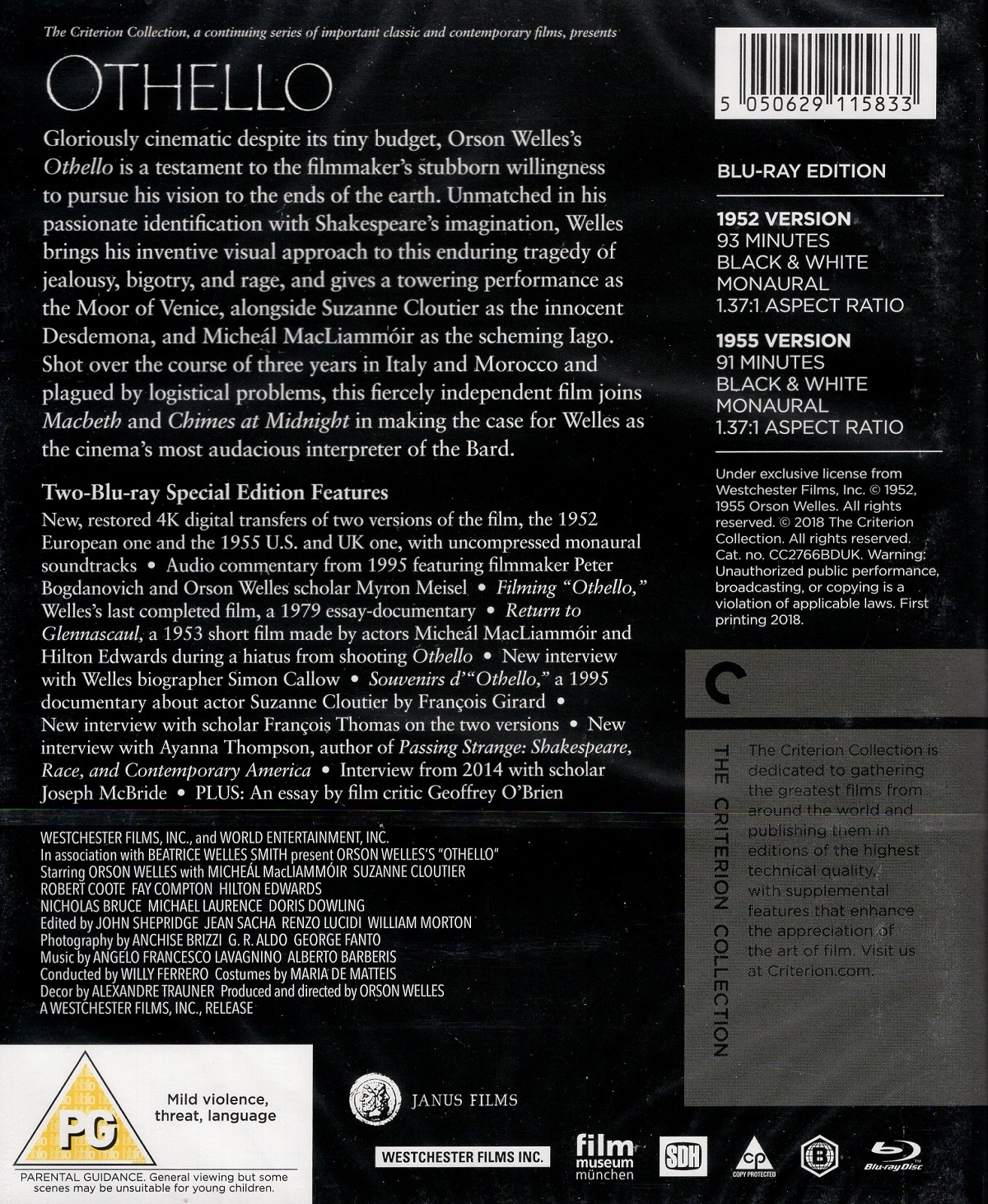 Othello (Criterion Collection) (ej svensk text) (Blu-ray) - 2