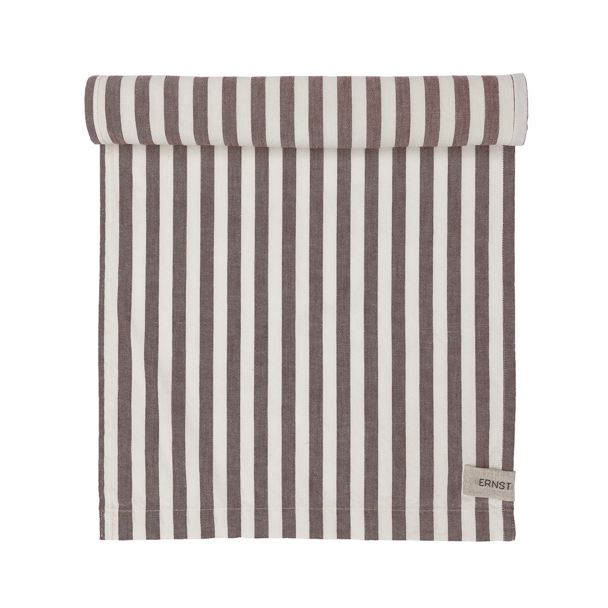 Löpare bred rand, röd/vit, 45*150 cm - Ernst - 2