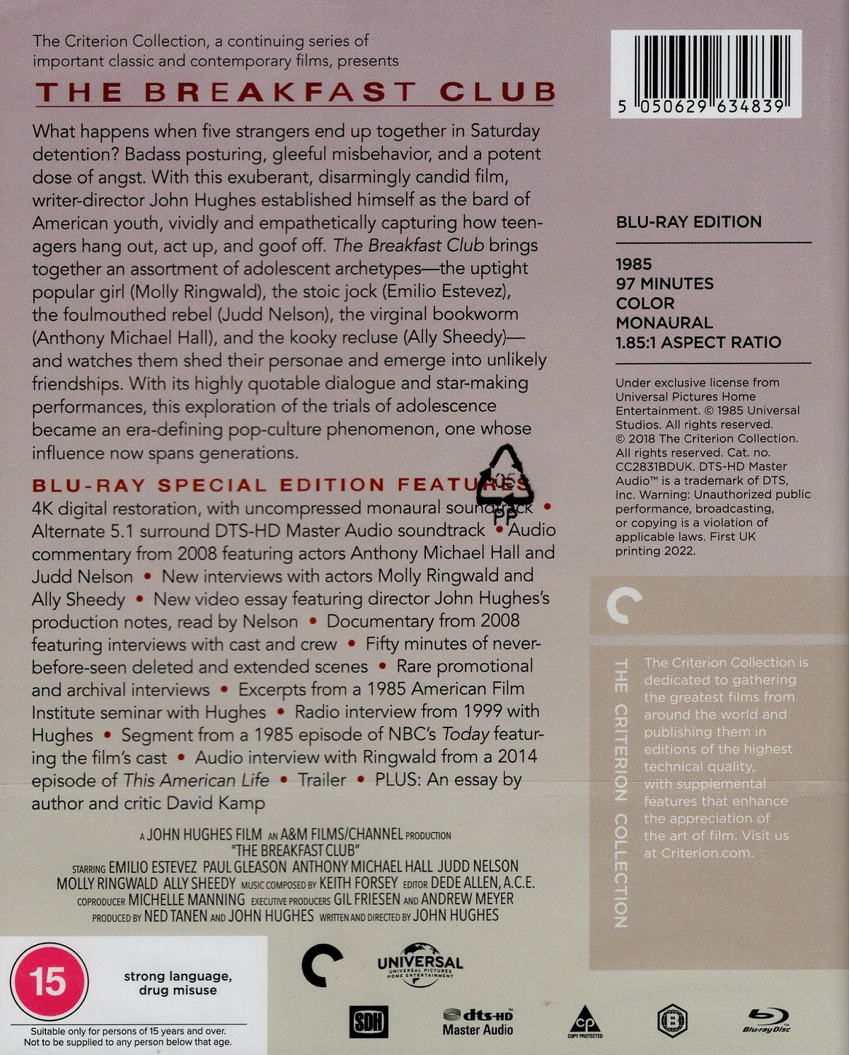 Breakfast Club (Criterion Collection) (ej svensk text) (Blu-ray) - 2