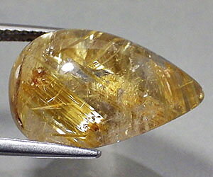 Piedra preciosa de cuarzo rutilo dorado muy hermosa de 14,61 ct completamente única