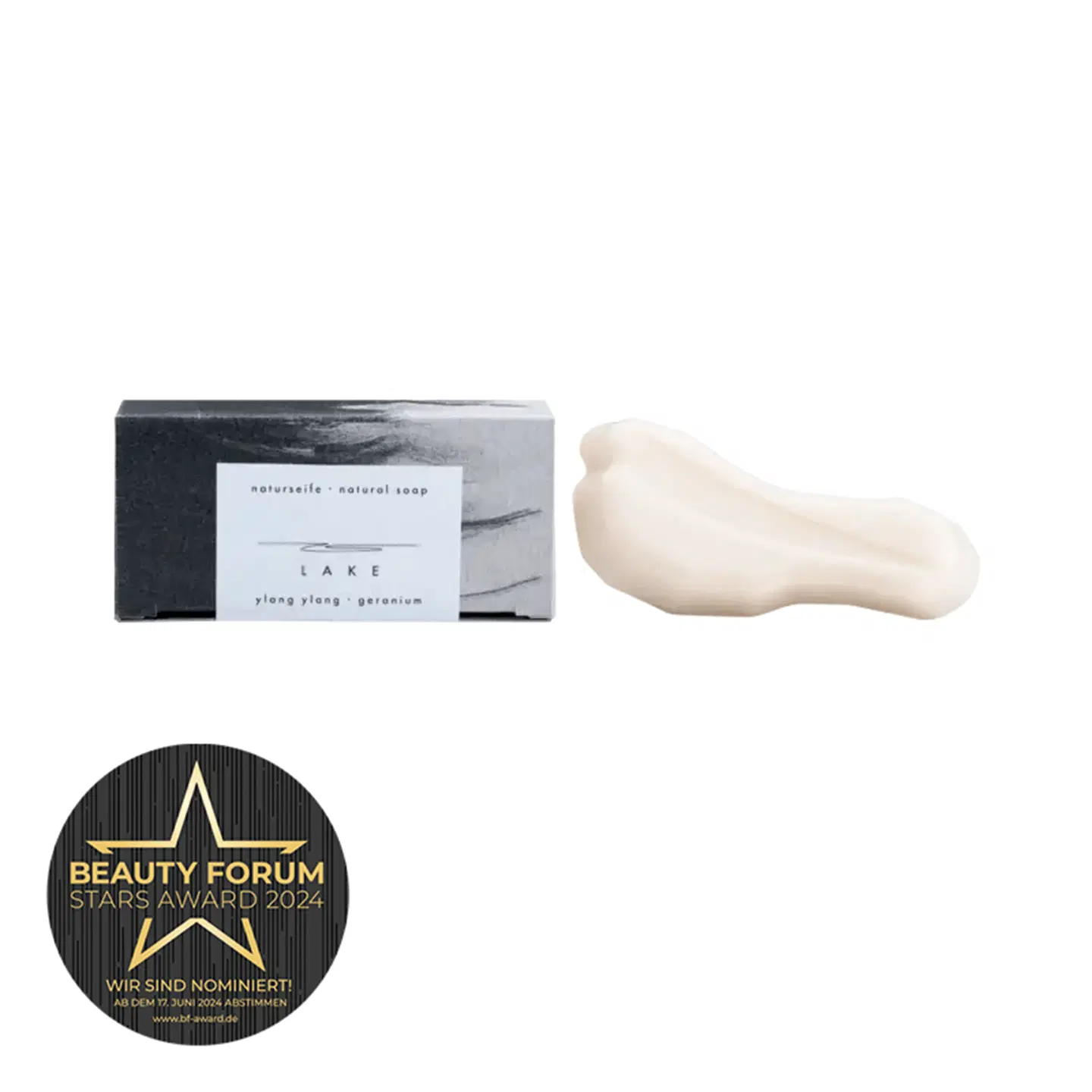 RUCK® Naturtvål - Lake, Fotform, 25g, Ylang Ylang & Pelargon