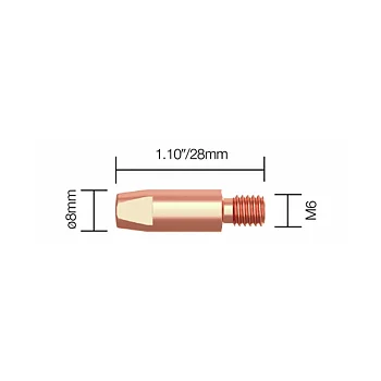 Kontaktrör M6 1,6mm/28mm 5st