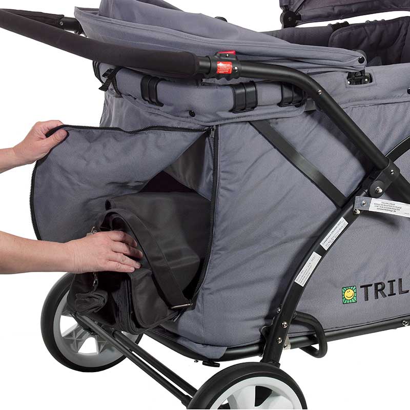 Trille Goliat, Barnvagn för 4 barn - Grey - 11