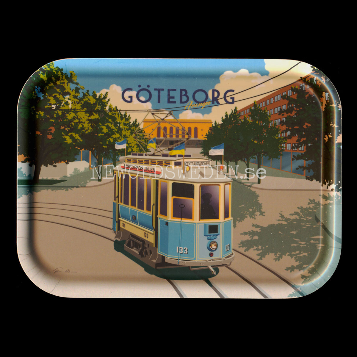 GÖTEBORG AVENYN Bricka 27 x 20 cm Thomas Olsson