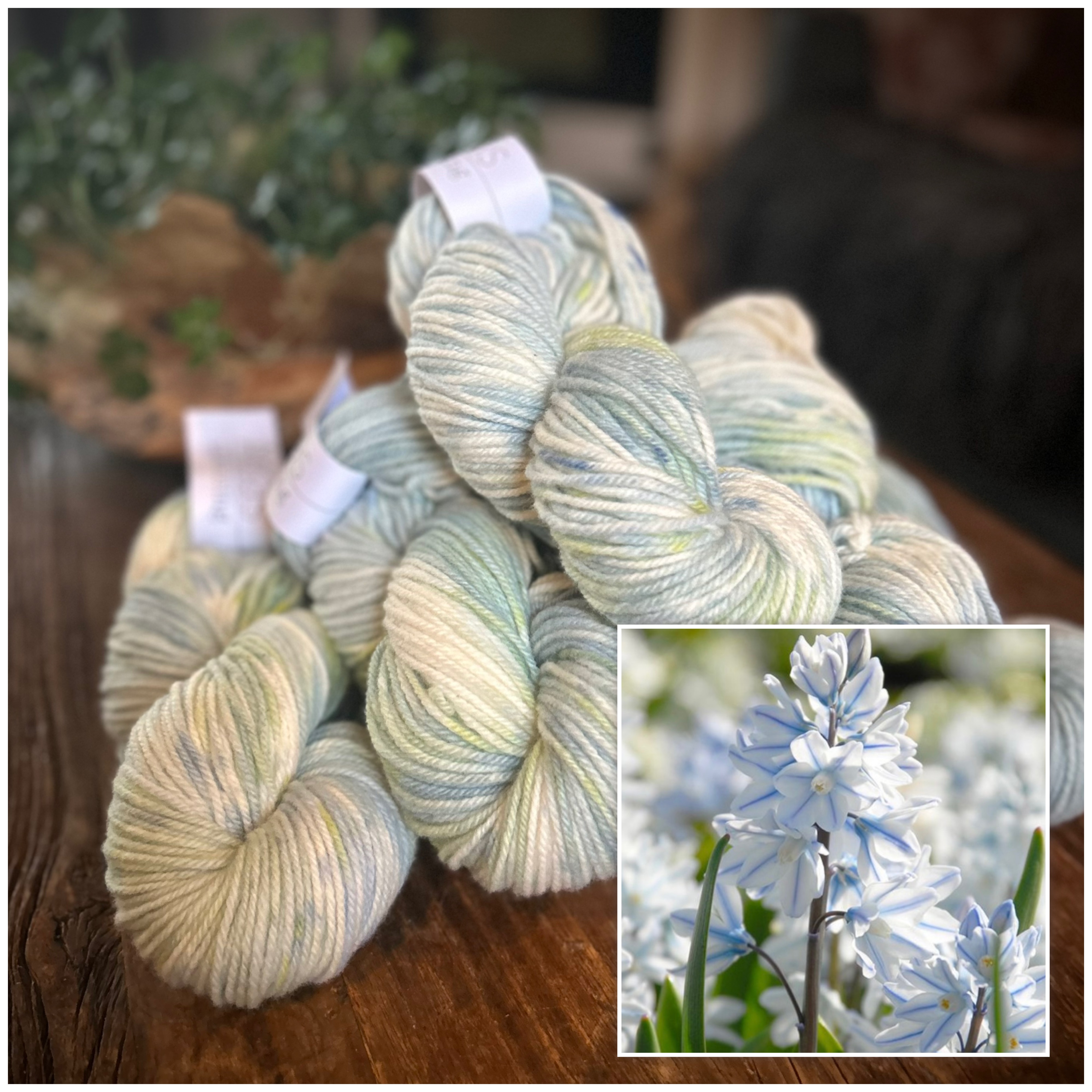 Porcelain hyacinth 3-ply Jämtland yarn - 2