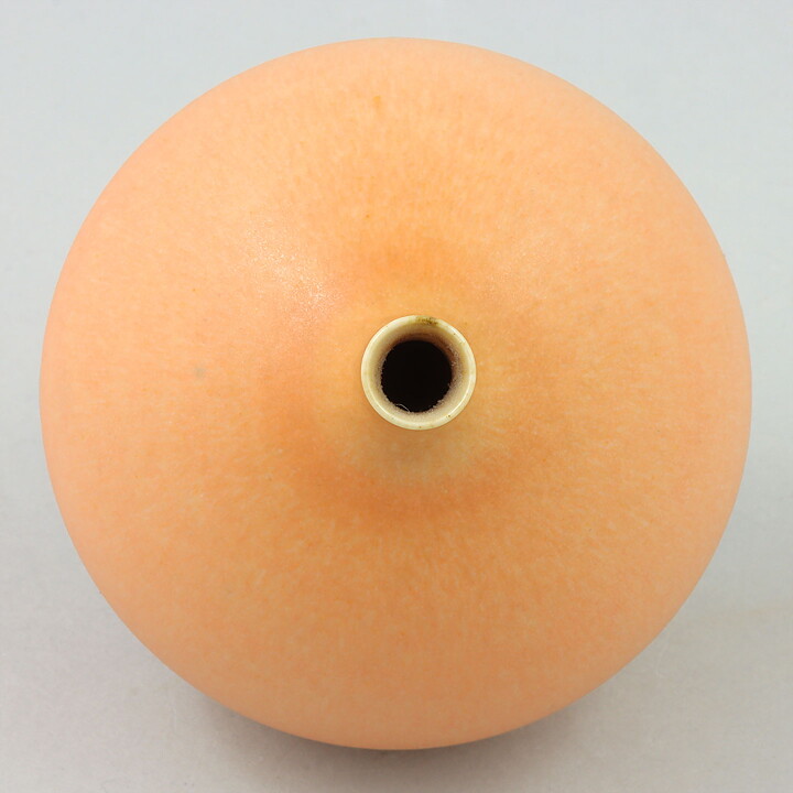 Sven Wejsfelt (1983) Unique Swelling Vase with Peach Glaze 10 cm