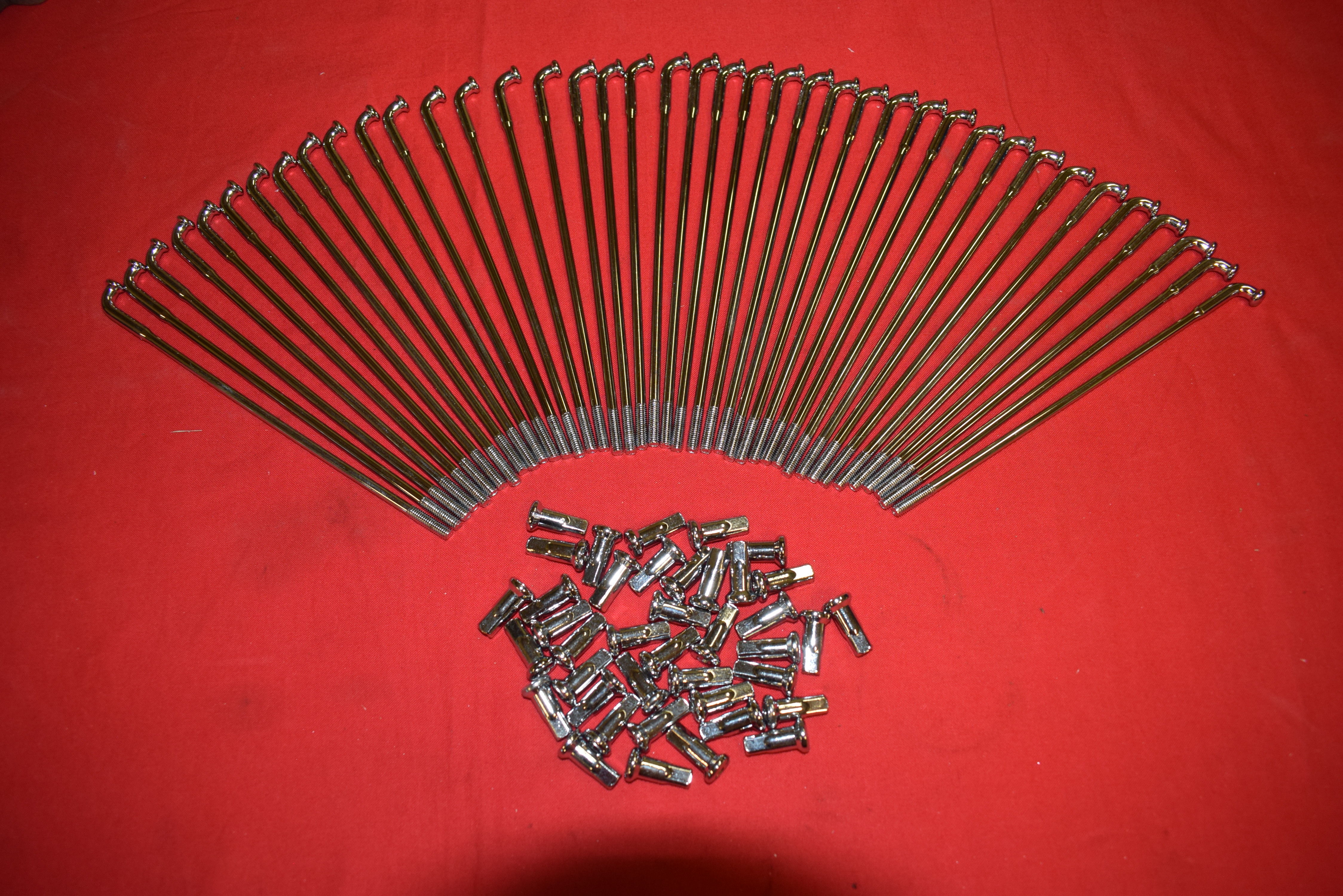 Spoke Set for 16" Rim, All models 1936-65, Chrome.