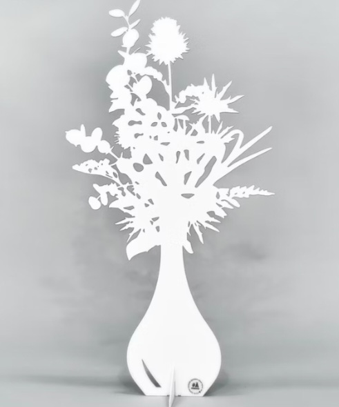 Spira Blombukett, Vit -Älskaplåt 